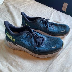 HOKA ONE ONE Men's Running Shoes, Blue Coral Butterfly. Size 8.5 they’re used